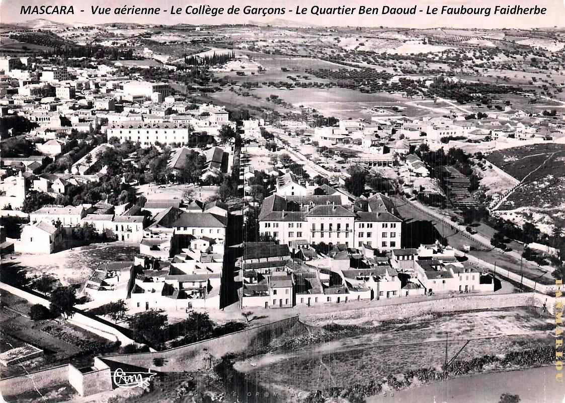 Mascara - Vue aerienne - College Garcons - Quartier Ben Daoud - Faubourg Faidherbe.jpg